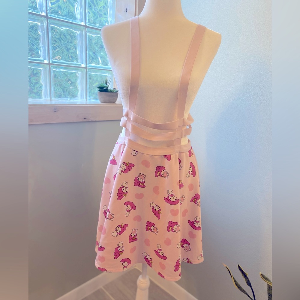 Sanrio Pink Skater Skirt with Character Print
